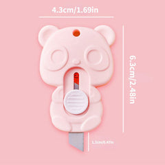 Colorful Mini Bear Portable Art Manual Retractable Paper Cutter