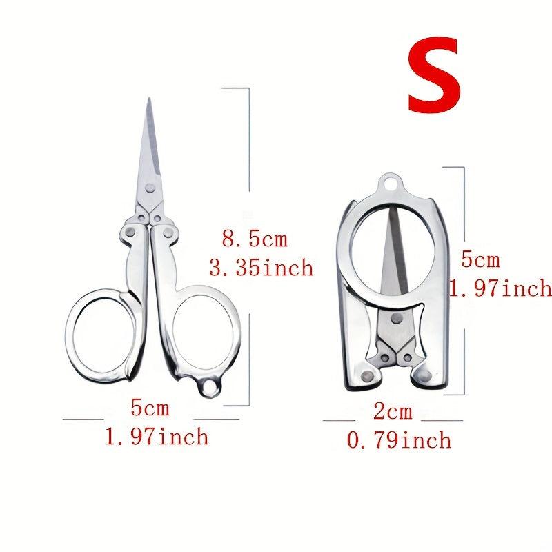 Stainless Steel Folding Small Scissors Travel Scissors Sewing Scissors