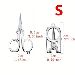 Stainless Steel Folding Small Scissors Travel Scissors Sewing Scissors