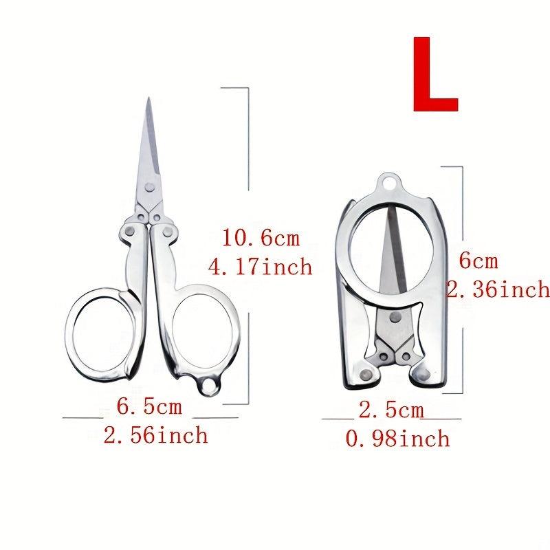 Stainless Steel Folding Small Scissors Travel Scissors Sewing Scissors
