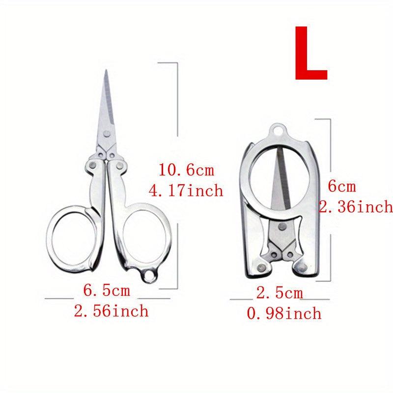 Stainless Steel Folding Small Scissors Travel Scissors Sewing Scissors