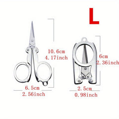 Stainless Steel Folding Small Scissors Travel Scissors Sewing Scissors
