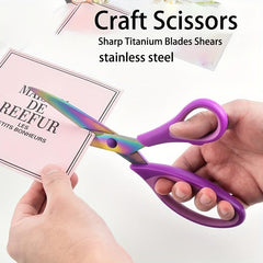 Craft Scissors Titanium Blades Soft Grip Handle Multipurpose Shears