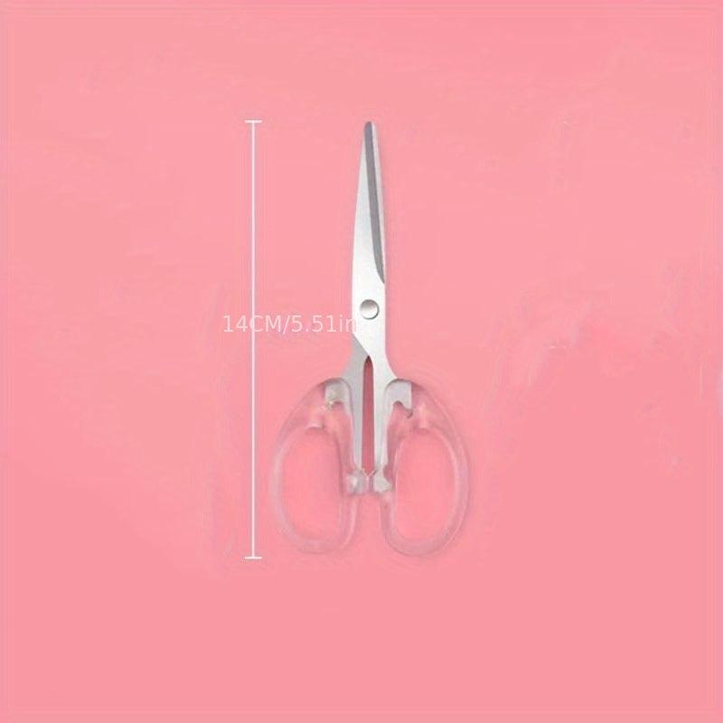 Transparent Stainless Steel Scissors - Crafting and Office Use