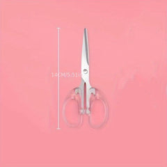 Transparent Stainless Steel Scissors - Crafting and Office Use