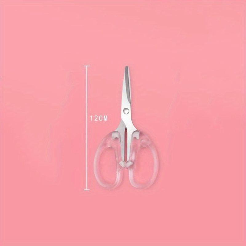 Transparent Stainless Steel Scissors - Crafting and Office Use