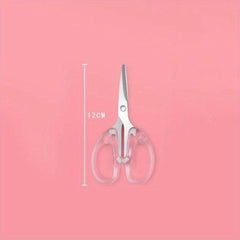 Transparent Stainless Steel Scissors - Crafting and Office Use