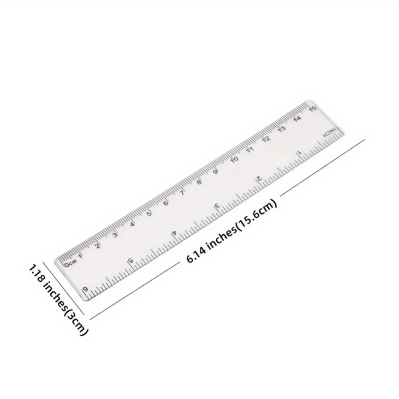 Transparent Ruler for Office and Learning 156mm x 30mm