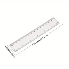 Transparent Ruler for Office and Learning 156mm x 30mm
