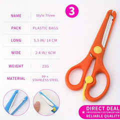 Student Spring Scissors Safety Cartoon Scissors