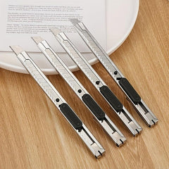2pcs Stainless Steel Portable Office Supplies Metal Paper Student Stationery
