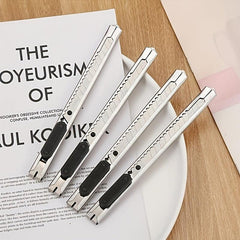 2pcs Stainless Steel Portable Office Supplies Metal Paper Student Stationery