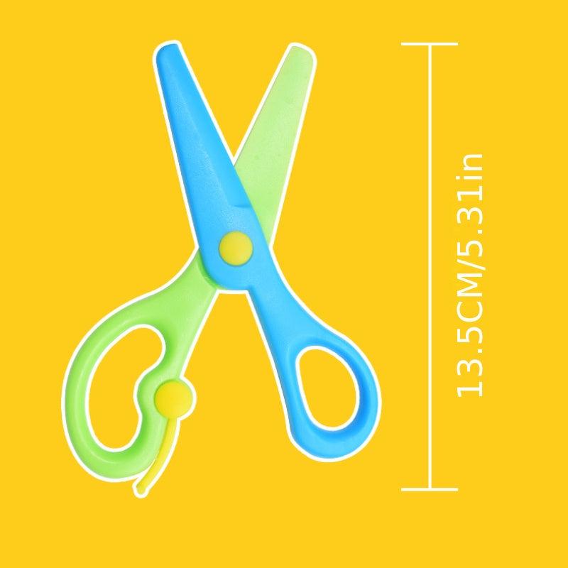 Plastic Safety Scissors for Students - Hand cut Paper Stretch Scissors