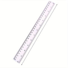 Transparent 30cm Scale Ruler Plastic Straight Ruler