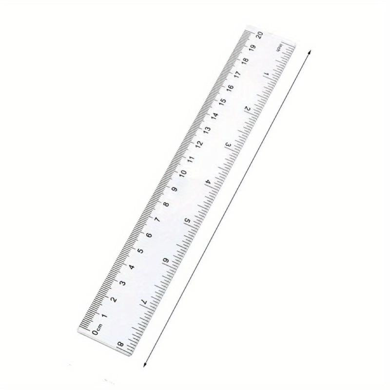 Transparent 30cm Scale Ruler Plastic Straight Ruler