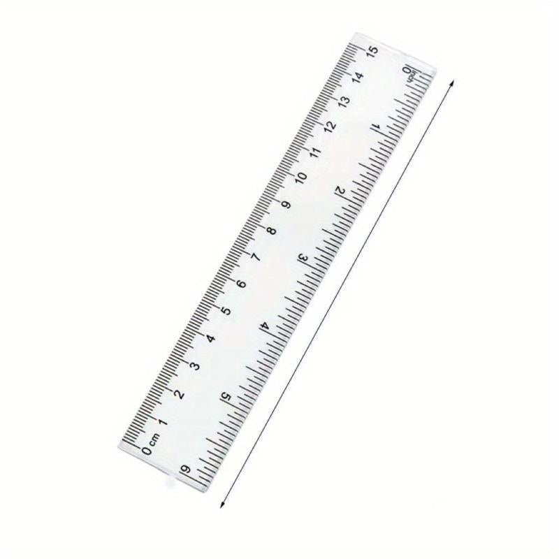 Transparent 30cm Scale Ruler Plastic Straight Ruler