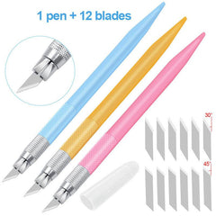 12 Blade Metal Utility Knife for Pumpkin Carving DIY Art