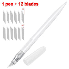 12 Blade Metal Utility Knife for Pumpkin Carving DIY Art
