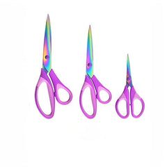 3 Pairs Titanium Sewing Scissors Set Tailor Scissors Embroidery Multipurpose