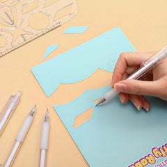 Press Pen Journal Cutting Scissors Office Student Supplies