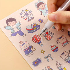 Press Pen Journal Cutting Scissors Office Student Supplies