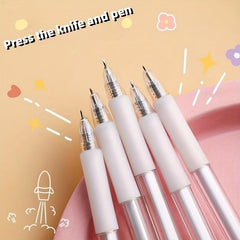 Press Pen Journal Cutting Scissors Office Student Supplies