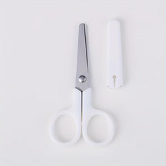 Small Round Head Scissors Plastic Handle Paper Cutter