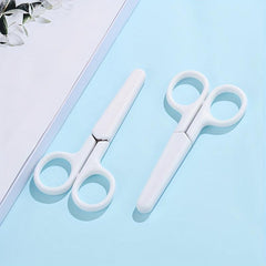 Small Round Head Scissors Plastic Handle Paper Cutter