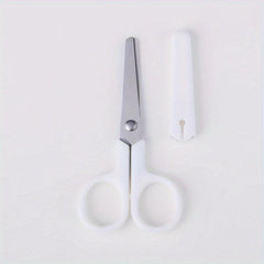 Small Round Head Scissors Plastic Handle Paper Cutter