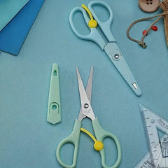 2pcs Stainless Steel Scissors With Protective Cover for School, Office, Home