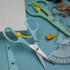 2pcs Stainless Steel Scissors With Protective Cover for School, Office, Home