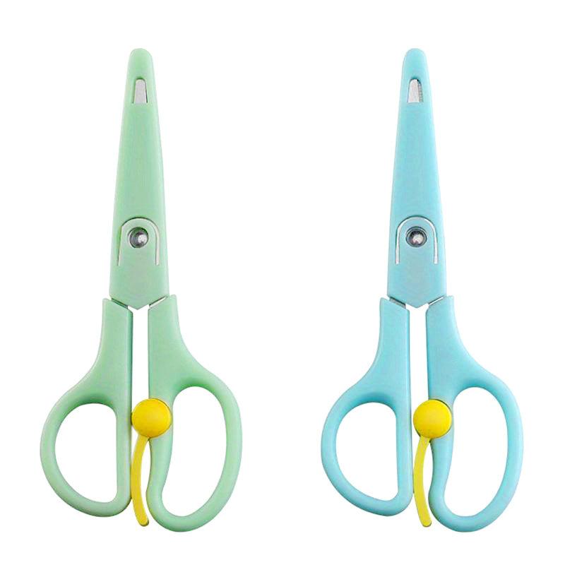 2pcs Stainless Steel Scissors With Protective Cover for School, Office, Home