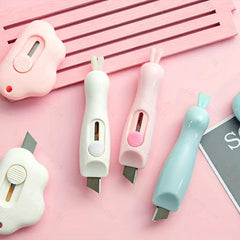 2pcs Cartoon Manual Retractable Utility For School Office Cutting Paper