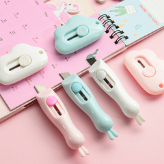 2pcs Cartoon Manual Retractable Utility For School Office Cutting Paper