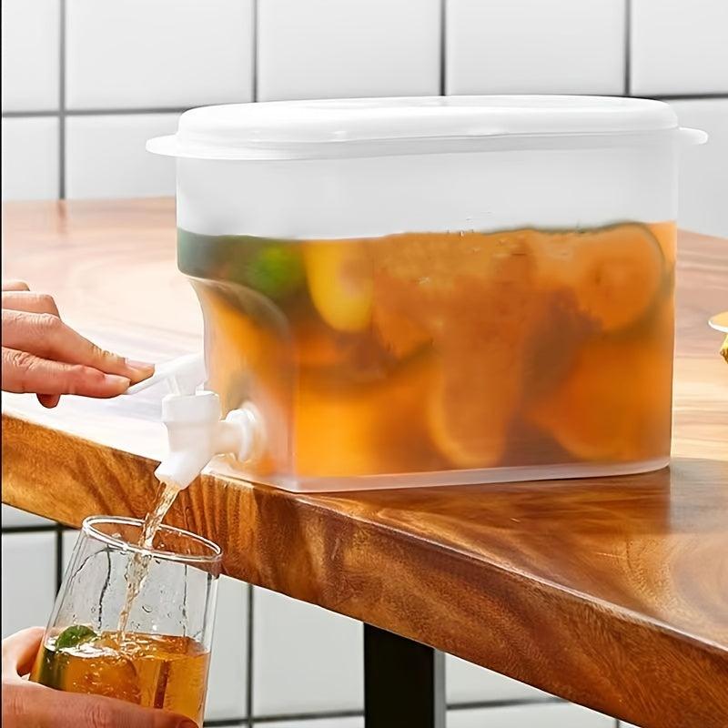 Large Capacity Iced Beverage Tub With Faucet 3.5L for Household & Travel