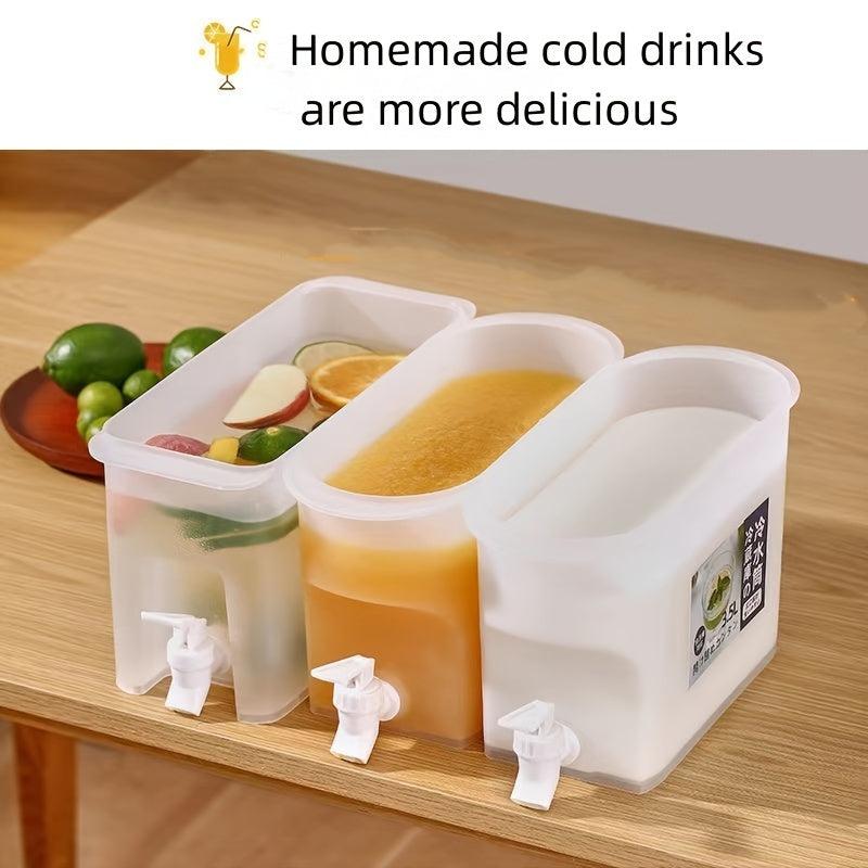 Large Capacity Iced Beverage Tub With Faucet 3.5L for Household & Travel