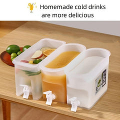 Large Capacity Iced Beverage Tub With Faucet 3.5L for Household & Travel