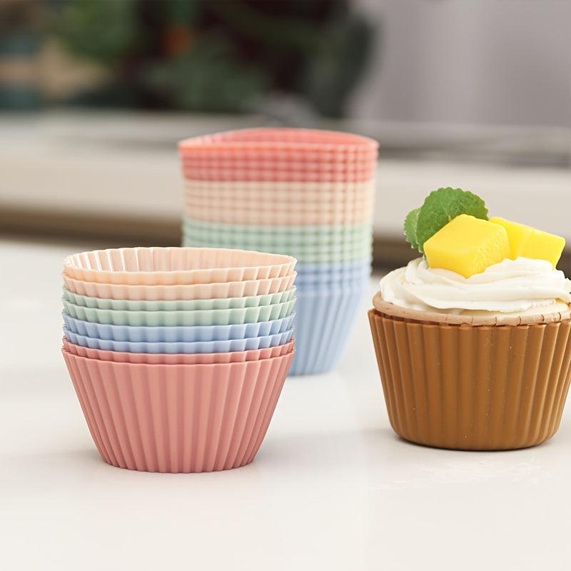 12pcs Silicone Baking Cups Non Toxic BPA Dishwasher Safe