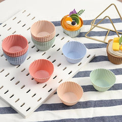 12pcs Silicone Baking Cups Non Toxic BPA Dishwasher Safe