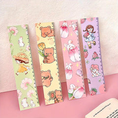 4pcs Cartoon Straight Ruler Pack Creative Scale For Students Stationery