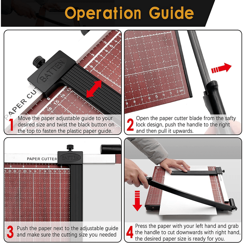 A4 Paper Cutter Guillotine Paper Trimmer 30 48 Cm Cut Length Heavy Duty