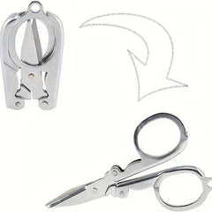 2pcs Stainless Steel Small Scissors Pocket Portable Foldable Travel Scissors