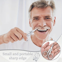 2pcs Stainless Steel Small Scissors Pocket Portable Foldable Travel Scissors