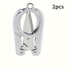 2pcs Stainless Steel Small Scissors Pocket Portable Foldable Travel Scissors