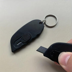 Mini Box Cutter Keychain Manual Retractable Blade Pocket Utility Knife