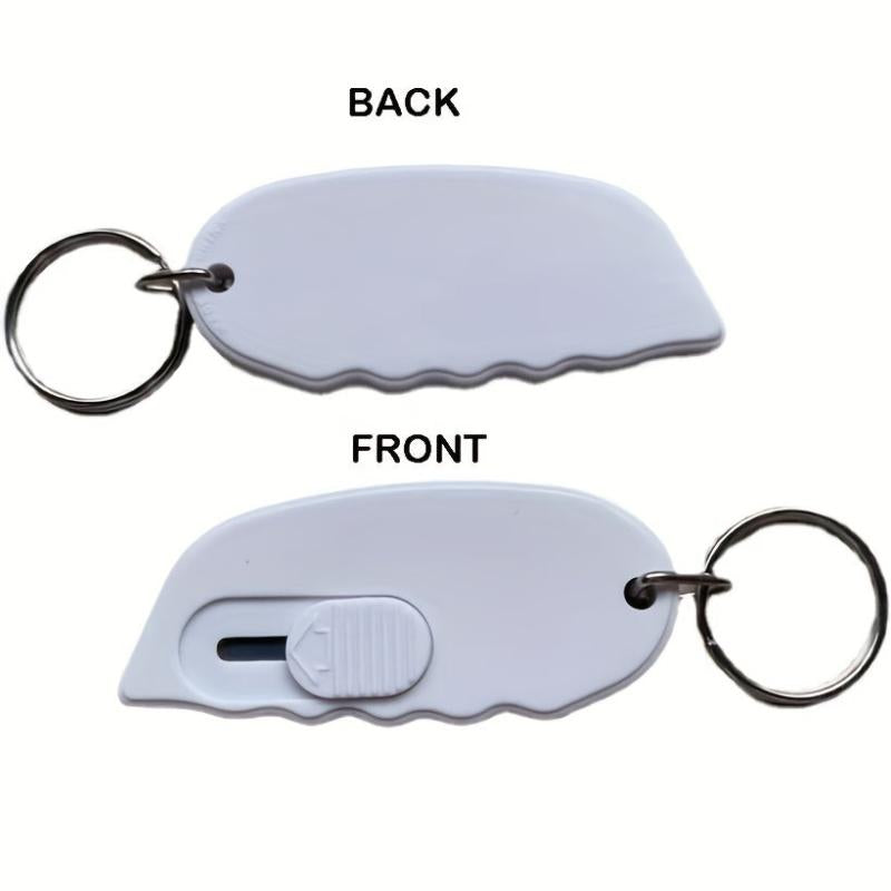 Mini Box Cutter Keychain Manual Retractable Blade Pocket Utility Knife
