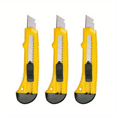 3 Piece Yellow Utility Knife Set