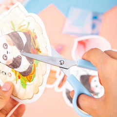 Student Scissors Stainless Steel Protective Scissors with Paper Cutting Function