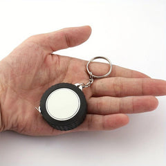 Compact 1M Steel Tape Keychain for Tire Measurement