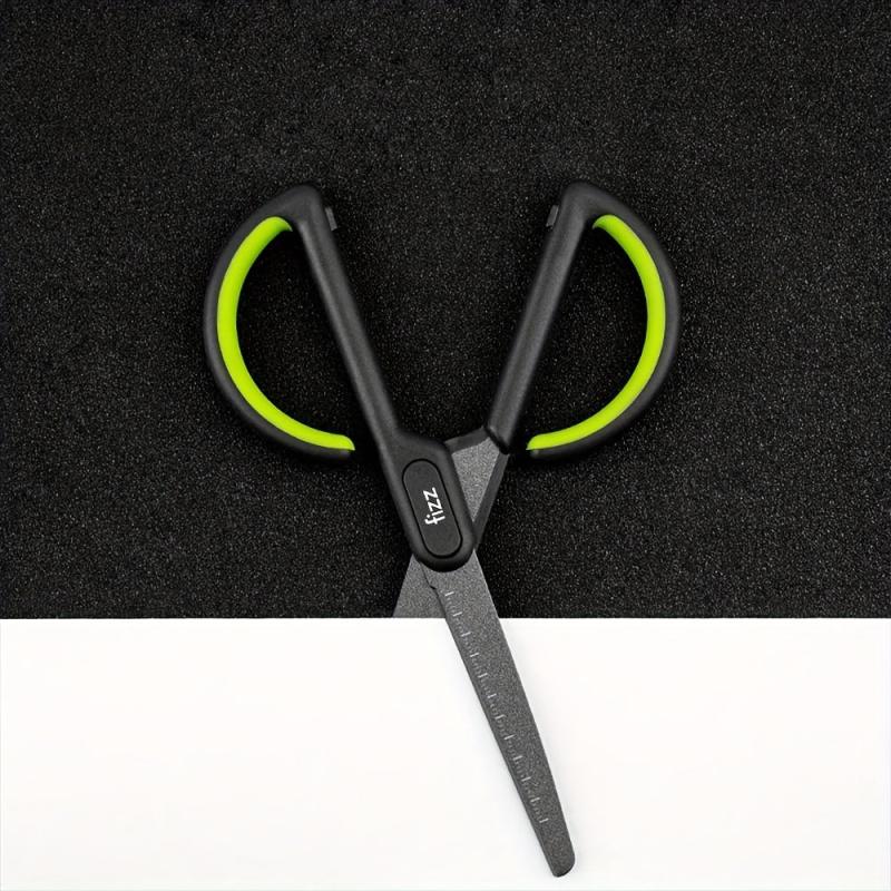 Anti Stick Scissors with Measurement Scale - Office School Home & DIY